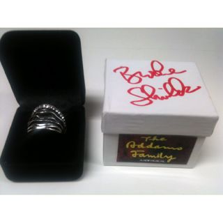 Addams Family Shields Morticia Costume Ring Signed Box
