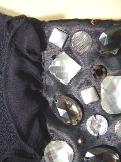 2290 St John Caviar Oragami Beaded Skirt Suit 6 Elaborate Large Beads 