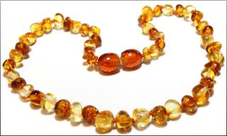Genuine Baltic Amber Beads Baby Teething Necklace ~30cm/11.8oz. From 