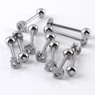   Anchor Ball Stud Tongue Ring Barbell Bars Piercing Jewelry