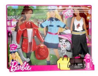 Barbie I Can Be Heroes Police Officer and Firefighter Fashion Pack New 