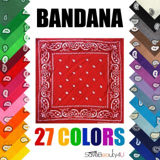   Bandana Paisley Fashionable Cotton Scarf Bandana Size 22x22