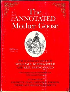 The Annotated Mother GOOSE Baring Gould 1962 HC DJ 1st Edition 1st 