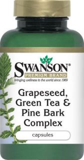 NEW SWANSON GRAPESEED, GREEN TEA & PINE BARK COMPLEX (60 CAPSULES)