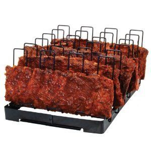 Brinkmann Rib Rack BBQ Smoker Ribs Smoke Grill Cooking Tender Outdoor 