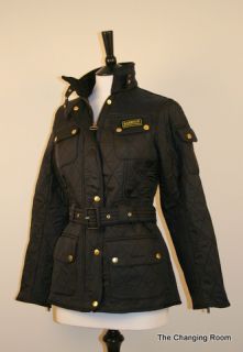 Genuine Barbour International Polarquilt Jacket Black Ladies RRP £180 