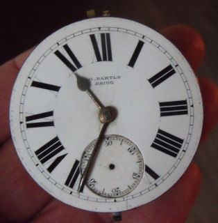 An Antique Fusee Pocket Watch Movement Bartle Brigg