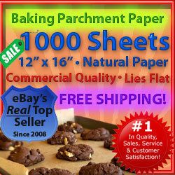 Unbleached Natural Baking Parchment Paper Cookie Sheet LINERS★1000 