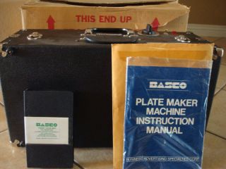Basco Impressions Plate Maker Print Machine Printing Advertising New 