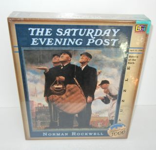   Saturday Evening Post Bottom of The Sixth Baseball Puzzle New