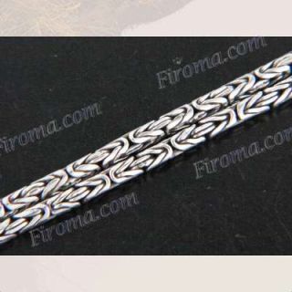 20 2 5mm Byzantine Bali Solid 925 Sterling Silver Chain Necklace 