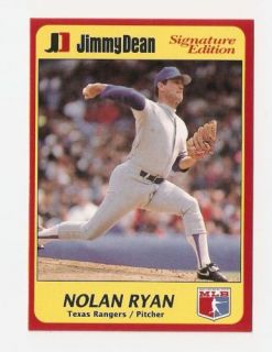 1991 Nolan Ryan Jimmy Dean Baseball Trading Card 24