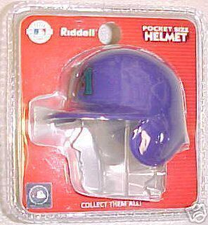   2001 Purple Riddell Pocket Pro Throwback Baseball Helmet