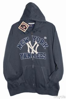 NY Yankees Majestic MLB Throwback Cooperstown Hoodie Jacket XL