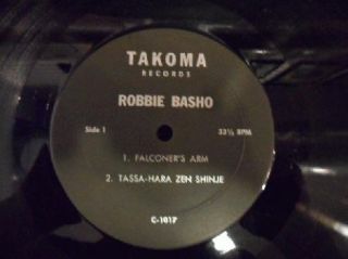 Robbie Basho Falconers Arm I Folk Psych Raga LP 1967 Takoma Shrink 