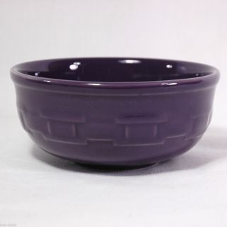 LONGABERGER BASKETS POTTERY SMALL LOW BOWL EGGPLANT NEW IN BOX
