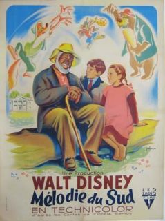 Song of The South Orig Large French Movie Poster Linen
