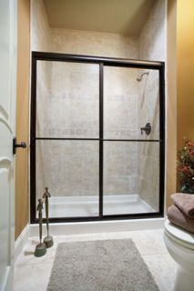 Basco Framed Shower Sliding Door Enclosure 7150 42SOBSV