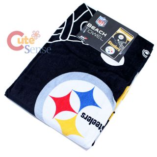 Pittsburgh Steelers Beach Towel Bath Towel Helmet Logo 2