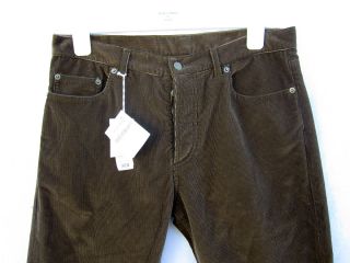 Michael Bastian NWT 455 Cotton Flat Front Brown Corduroy Hipster Pants 