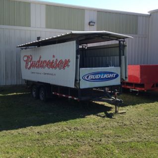 BBQ pit smoker cooker and Charcoal grill trailer Rare Budweiser Bud 