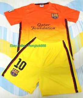 Youth Kids New Barcelona Away Messi Soccer Jersey Set
