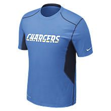 Nike Pro Combat Hypercool 20 Fitted Short Sleeve NFL Chargers Mens 