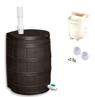   Collection Kit 50 Gallon Rain Barrel Water Storage Garden Watering