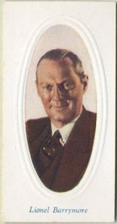 Lionel Barrymore 1936 Godfrey Phillips Screen Stars Tobacco Card 45 