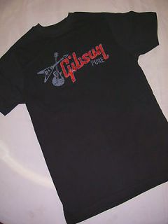 Gibson Les Paul and flying V classic guitar t shirt new Black L