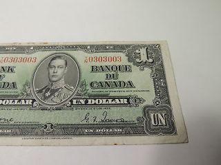   OF CANADA $1 COYNE TOWERS ERROR SHIFTED SIGNATURE FANCY SERIAL NUMBER