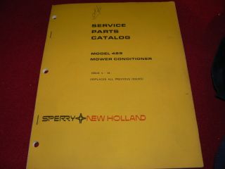 New Holland 489 Mower Conditioner Haybine Original Dealers Parts Book
