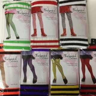 STRIPED TIGHTS Girls Child Pantyhose Costume Dance Assorted Colors 