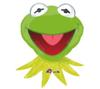Kermit the Frog Head shape Muppets Movie Birthday Party 30 Mylar 