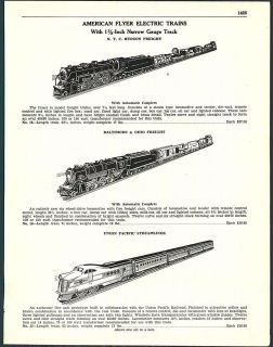 1938 AD 6 Page American Flyer Electric Train Sets Assor N Y C Hudson 