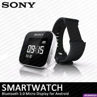 Sony SmartWatch Bluetooth Music Control Caller ID Display SMS Email 