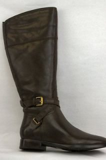 NEW IN BOX $190 CLARKS COUNTY FAIR DARK BROWN LEATHER KNEE HIGH BOOTS 