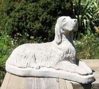 concrete english setter dog statue monument time left $ 19