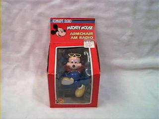 1988 mickey mouse in arm chair novelty transistor radio time
