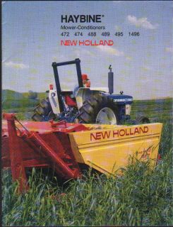 New Holland 472/474/488/489/495/1496 Haybine Tractor Mower Conditioner 
