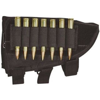 Fox Outdoor Tactical Butt Stock Rifle Shell Holder Black Cheek Rest 
