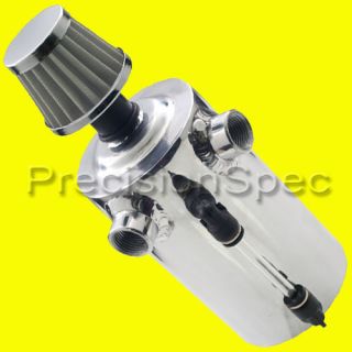 OIL BREATHER TANK CATCH CAN WITH 3/8 NPT FOR AN6 AN8 AN10   STAINLESS 