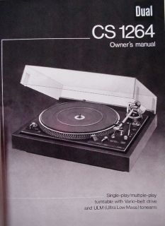 dual 1264 turntable owner s manual 10 pages time left