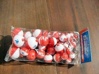 50 Pack Asssorted Fishing Bobbers, Academy Sports Red/White Floats