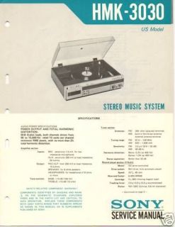 original sony service manual hmk 3030 music system time left
