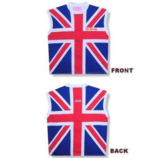 DEF LEPPARD UK BRITISH FLAG 2008 ALL OVER PRINT SLEEVELESS T SHIRT 