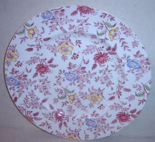 empire red chintz england dinner plate  17