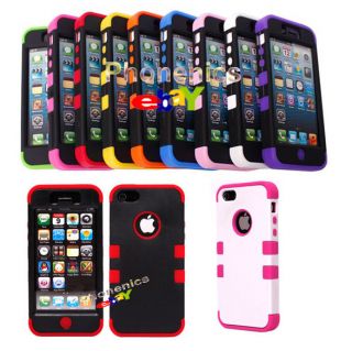 10pcs/lot Premium Soft+ Hard 2 Layers Cover Case For iPhone 5 