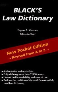 Blacks Law Dictionary Pocket Edition 1996, Paperback