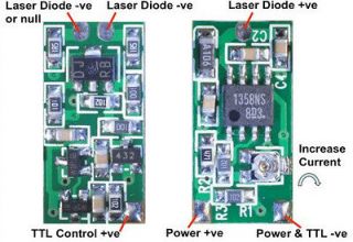 2pcs adjustable current laser diode driver 80 500ma w ttl